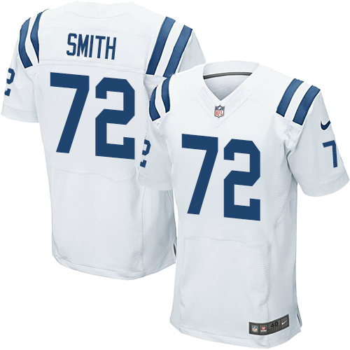 Nike Colts #72 Braden Smith White Men's Stitched NFL Elite Jersey - Click Image to Close